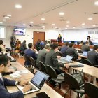 Diligencia. En el piso 11 del Complejo Judicial Norte se formulan cargos por el caso Encuentro.