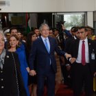 Salida de Guillermo Lasso de la posesión de Daniel Noboa como presidente de la República.