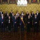 Registro. La vicepresidenta Verónica Abad no estuvo en Carondelet para la foto oficial.