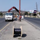 Trabajos. El Municipio de Daule intervino en la vía. La ciudadanía en Villa Club esperan que también se los escuche.