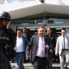 El entonces ministro del Interior, Juan Zapata, en una actividad oficial.