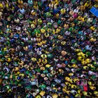 Cientos de simpatizantes del expresidente brasileño Jair Bolsonaro.