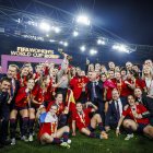 SÍDNEY, 20/08/2023.- Las jugadora de la selección española de fútbol femenino celebran su victoria tras ganar la Final del Mundial femenino de fútbol disputado entre España e Inglaterra en Sídney. EFE/RFEF/Pablo García - SOLO USO EDITORIAL/SOLO DISPONIBLE PARA ILUSTRAR LA NOTICIA QUE ACOMPAÑA (CRÉDITO OBLIGATORIO)