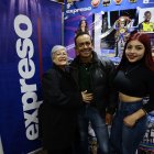 Bertha Nolivos (i), su hijo Óscar Arauz (c) y su nieta Micaela Sotomayor disfrutaron del torneo.