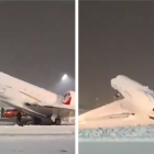 Avión congelado en Múnich - La grabación se volvió viral