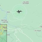 Imagen del epicentro del movimiento telúrico.