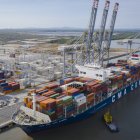 Comercio.- Vista aérea del puerto de aguas profundas de DP World, en Posorja.