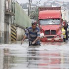Un tramo de unos 50 metros quedó anegado por la acumulación del agua de lluvia.
