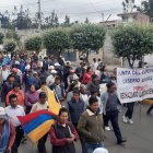 Protesta. Los moradores de Pelileo salieron a las calles para pedir más seguridad y la expulsión de los extranjeros.