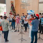 Grupo. Integrantes de la Orquesta Juvenil en Solca.