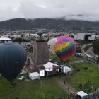Los globos alcanzaron una altura de 9.000 pies y se pudo apreciar desde varios puntos de la Mitad del Mundo.