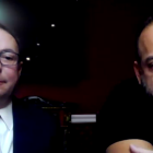 El prófugo Xavier Jordán participó de la rueda de prensa, pero no brindó declaraciones.