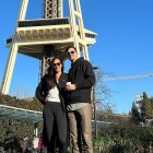 María Teresa Guerrero con su novio.