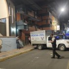 Procedimiento. Agentes de la Policía acordonaron la iglesia, en Manta.