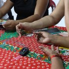 Agasajo. Aunque se hizo algo por Navidad y fin de año para los menores del sector, la tristeza estuvo presente al recordar las víctimas colaterales.