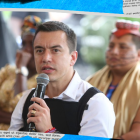 Daniel Noboa, en La Concordia, en diciembre de 2023.