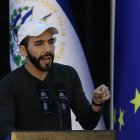 El presidente de El Salvador, Nayib Bukele, en una de sus recientes apariciones públicas.