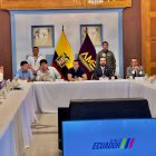 El presidente Daniel Noboa y el titular de la AME, Patricio Maldonado.