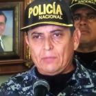 César Zapata, comandante general de la Policía Nacional, durante rueda de prensa.
