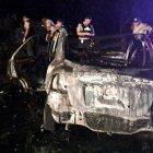 Uno de los carros que explotó en Los Ríos.