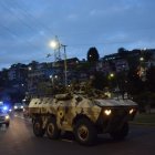 Militares recorrieron las calles de la capital.