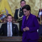 Fotografía de archivo en la que se registró a la ministra ecuatoriana de Relaciones Exteriores y Movilidad Humana, Gabriela Sommerfeld, en Quito (Ecuador).