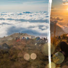 Desde este cerro pareciera que se pueden tocar las nubes