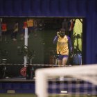 RIAD (ARABIA SAUDÍ), 12/01/2024.- El defensa del Real Madrid Dani Carvajal se ejercita en el gimnasio durante el entrenamiento del equipo este viernes en Riad, Arabia Saudí, antes de la final de la Supercopa de España ante el FC Barcelona, que se disputará el domingo en el estadio Al-Awwal Park. EFE / Juan Carlos Cárdenas