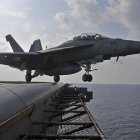 Imagen de maniobras de la marina estadounidense en el mar de China meriodinal.