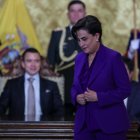 Fotografía de archivo en la que se registró a la ministra ecuatoriana de Relaciones Exteriores y Movilidad Humana, Gabriela Sommerfeld, en Quito (Ecuador)