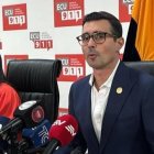 Ministro del Deporte, Andres Guschmer en rueda de prensa sobre el tema Barcelona Sporting Club