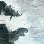 El glaciar Jakobshavn, en la costa oeste de Groenlandia en una imagen tomada en septiembre de 1985.