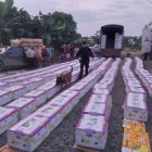 Policía Nacional localiza dos vehículos de carga pesada (tráiler y furgón), que eran utilizados para el transporte de droga en el cantón Simón Bolívar.
