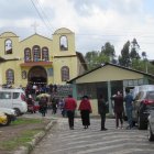 Templo. Esta iglesia católica se ha convertido en el patrono de los migrantes, quienes le atribuyen la fortuna de llegar a su destino con bien