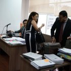 Diligencia. El lunes se instaló en la Corte de Pichincha el juicio en contra de la exjueza María Belén Domínguez.