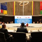 Vista general de la sesión extraordinaria de ministros de la Comunidad Andina de Naciones, desarrollada en Perú el 21 de enero para tratar el tema de la inseguridad y violencia en Ecuador.