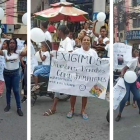 Familiares de reos marcharon en Esmeraldas.