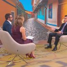 El presidente de la República, Daniel Noboa, durante una entrevista.