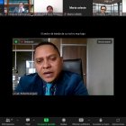 El juez a cargo de la demanda civil presentada por Xavier Jordán, Roberto Angulo, durante la audiencia.