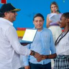 El presidente Gustavo Petro durante un evento de Gobierno, hoy en López de Micay (Cauca).