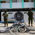 Parte de las conexiones que fueron desmanteladas en el reclusorio.