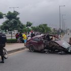 Situación. La persecución del carro llegó hasta la avenida Casuarina.