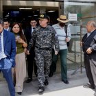 Diligencia. La audiencia se realizó ayer en la Unidad Judicial de Quito.