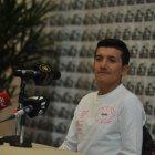 El campeón olímpico, de 30 años, durante el conservatorio que mantuvo con la prensa previo al Nacional.