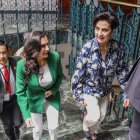 Previo a su viaje a Israel, la vicepresidenta coordino acciones con la canciller Sommerfeld.