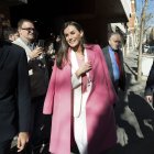 La reina Letizia a su llegada al debate sobre la industria del cine en el que participan los cineastas Martin Scorsese y Rodrigo Cortés.