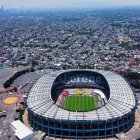 Fotografía de archivo aérea con un dron del estadio Azteca en la Ciudad de México (México).
