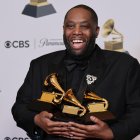 Killer Mike, ganador del premio “Mejor Álbum de Rap” por “Michael”, premio “Mejor Interpretación de Rap” por “Scientists & Engineers”, y “Mejor Canción de Rap” Premio a "Científicos e ingenieros"