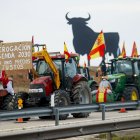 Protesta de agricultores españoles por las malas condiciones del sector.