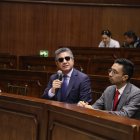 El vocal Fausto Murillo durante el inicio de la etapa de recepción de pruebas testimoniales.